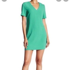 Charles Henry v neck plum dress